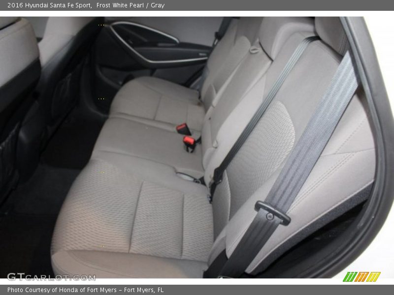 Frost White Pearl / Gray 2016 Hyundai Santa Fe Sport