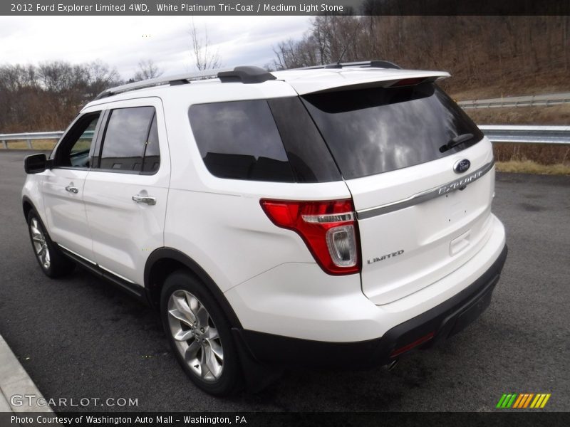 White Platinum Tri-Coat / Medium Light Stone 2012 Ford Explorer Limited 4WD