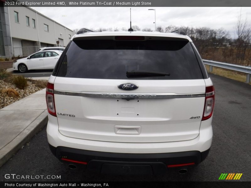 White Platinum Tri-Coat / Medium Light Stone 2012 Ford Explorer Limited 4WD