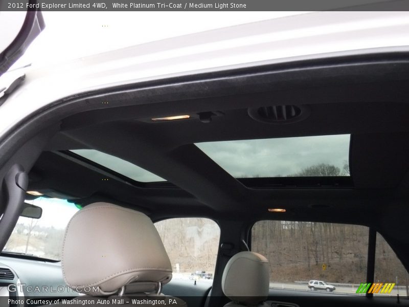 White Platinum Tri-Coat / Medium Light Stone 2012 Ford Explorer Limited 4WD