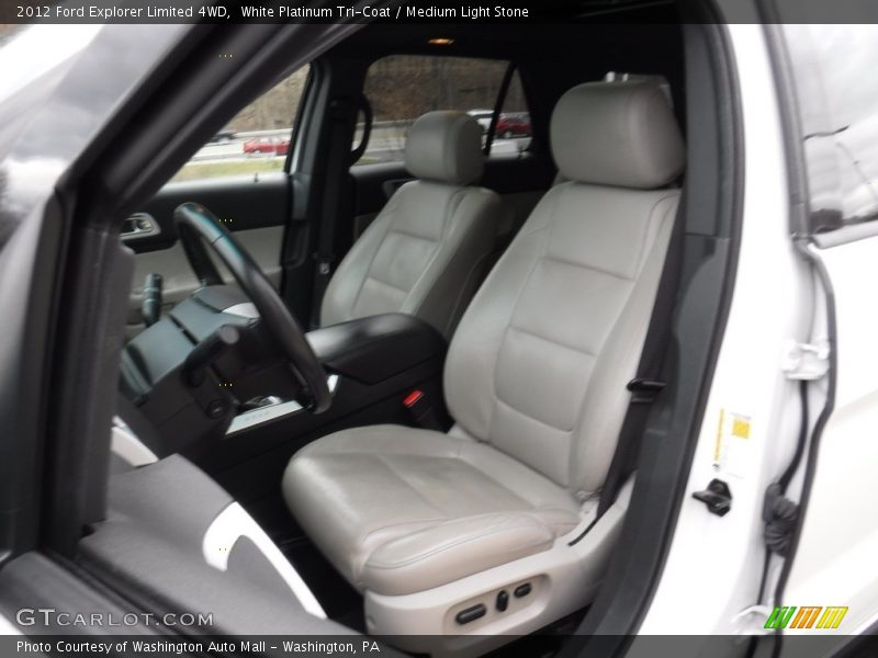 White Platinum Tri-Coat / Medium Light Stone 2012 Ford Explorer Limited 4WD