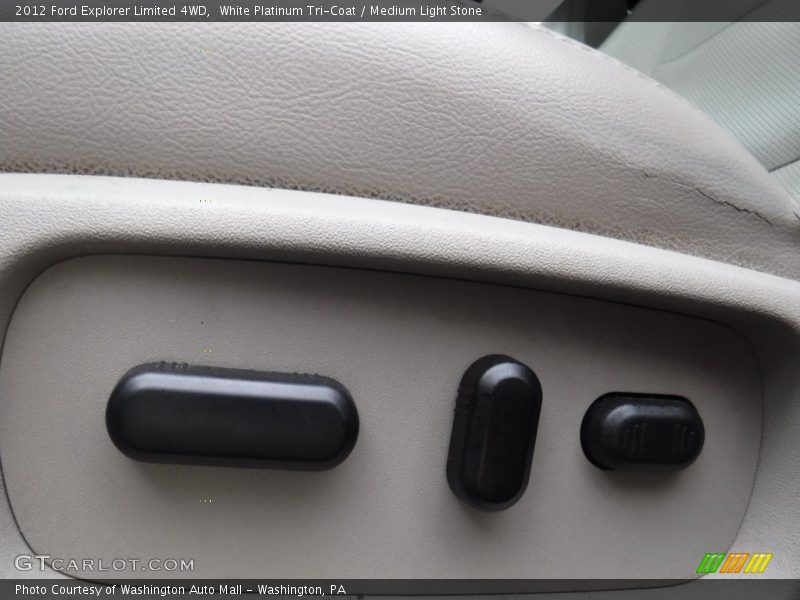 White Platinum Tri-Coat / Medium Light Stone 2012 Ford Explorer Limited 4WD