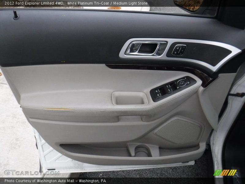 White Platinum Tri-Coat / Medium Light Stone 2012 Ford Explorer Limited 4WD