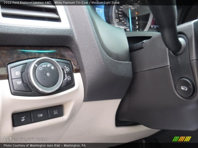 White Platinum Tri-Coat / Medium Light Stone 2012 Ford Explorer Limited 4WD