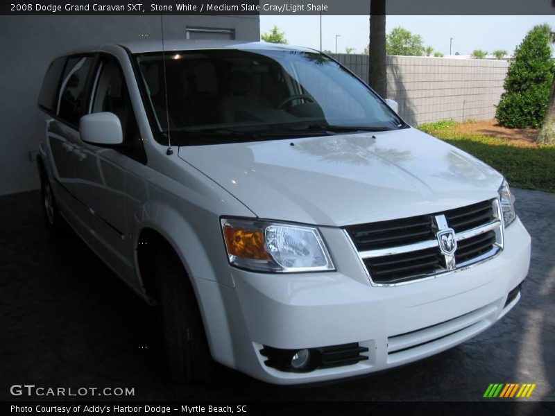Stone White / Medium Slate Gray/Light Shale 2008 Dodge Grand Caravan SXT