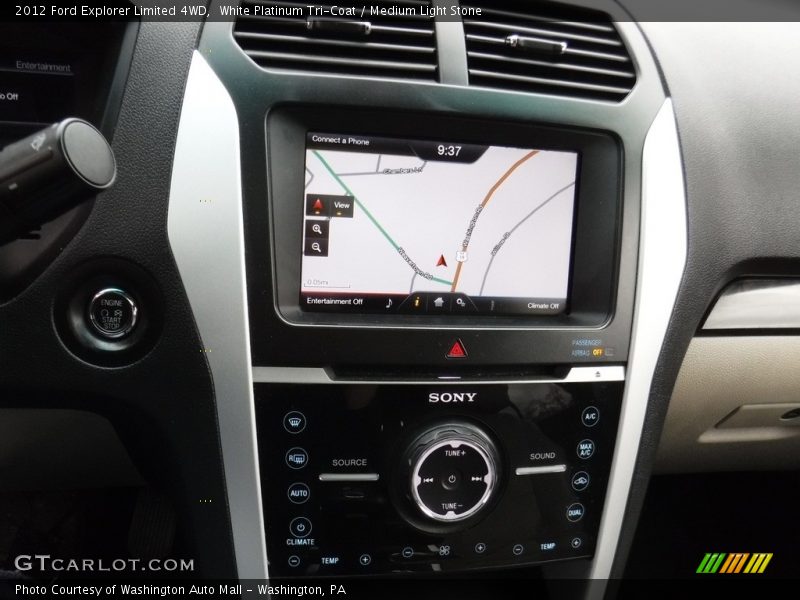 White Platinum Tri-Coat / Medium Light Stone 2012 Ford Explorer Limited 4WD