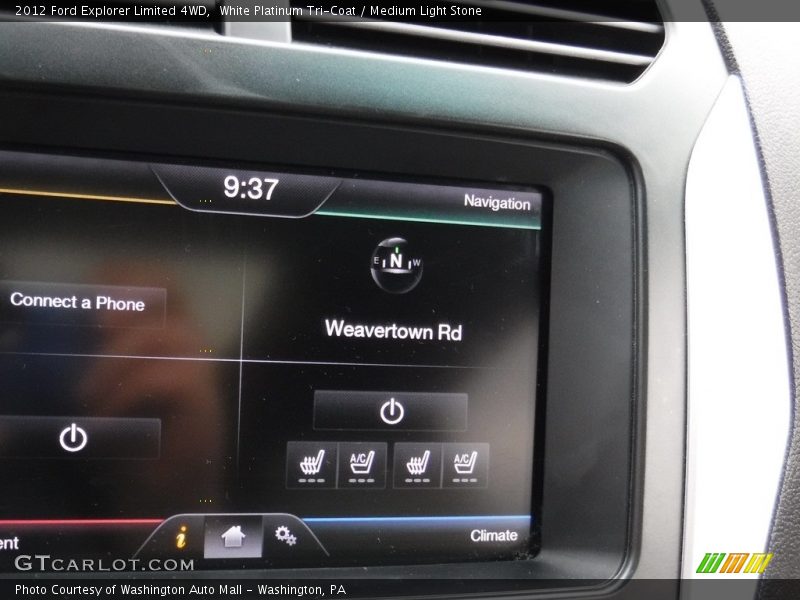 White Platinum Tri-Coat / Medium Light Stone 2012 Ford Explorer Limited 4WD