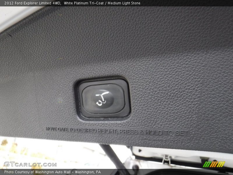 White Platinum Tri-Coat / Medium Light Stone 2012 Ford Explorer Limited 4WD