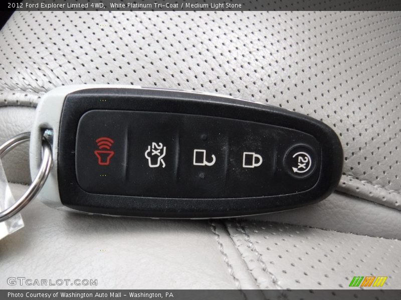 White Platinum Tri-Coat / Medium Light Stone 2012 Ford Explorer Limited 4WD