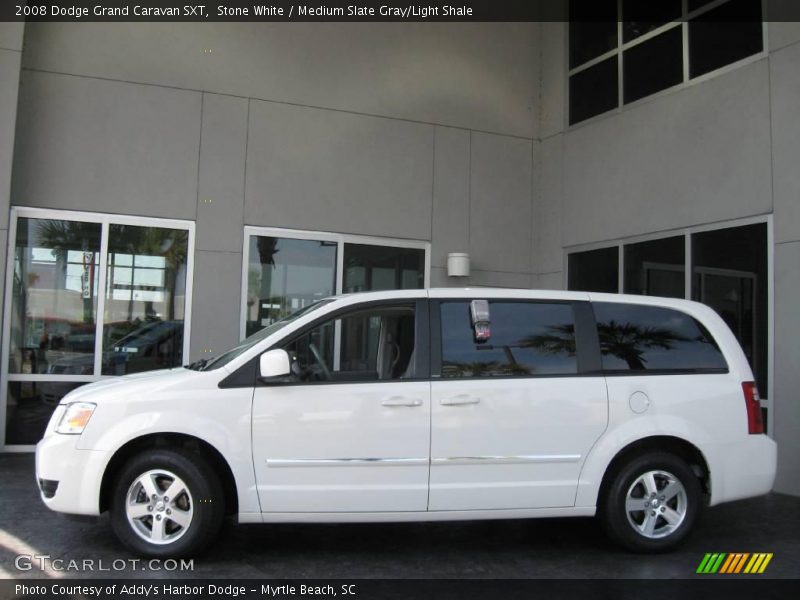 Stone White / Medium Slate Gray/Light Shale 2008 Dodge Grand Caravan SXT
