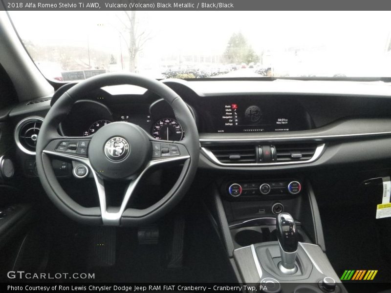 Vulcano (Volcano) Black Metallic / Black/Black 2018 Alfa Romeo Stelvio Ti AWD