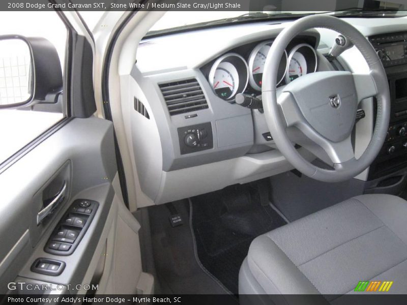 Stone White / Medium Slate Gray/Light Shale 2008 Dodge Grand Caravan SXT