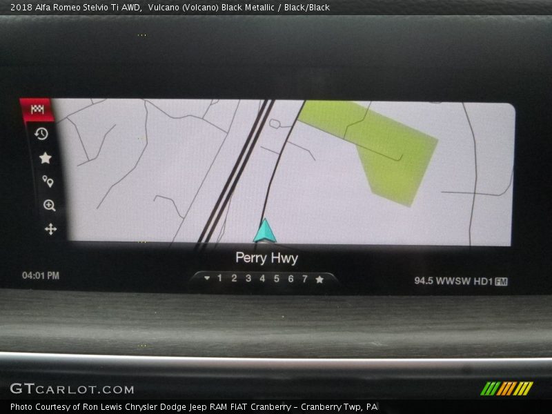 Vulcano (Volcano) Black Metallic / Black/Black 2018 Alfa Romeo Stelvio Ti AWD