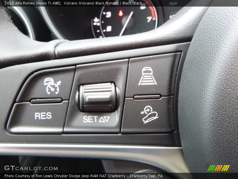 Vulcano (Volcano) Black Metallic / Black/Black 2018 Alfa Romeo Stelvio Ti AWD