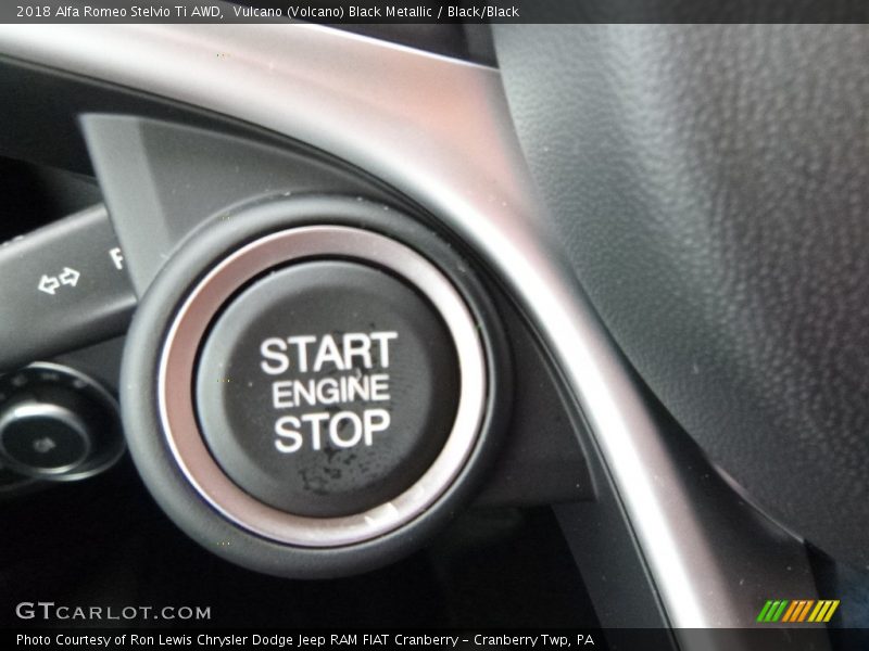 Vulcano (Volcano) Black Metallic / Black/Black 2018 Alfa Romeo Stelvio Ti AWD