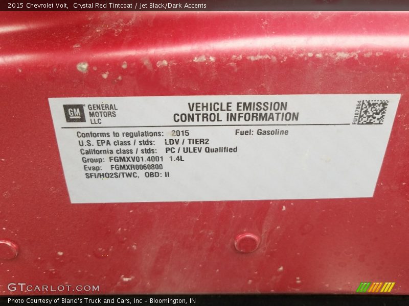 Crystal Red Tintcoat / Jet Black/Dark Accents 2015 Chevrolet Volt
