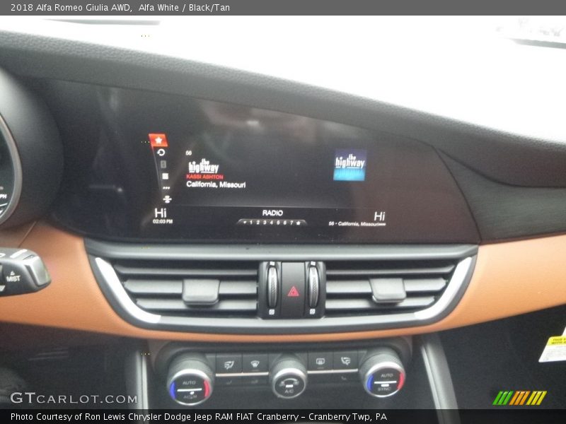 Alfa White / Black/Tan 2018 Alfa Romeo Giulia AWD