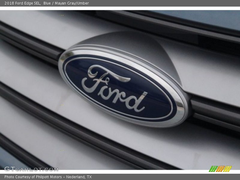 Blue / Mayan Gray/Umber 2018 Ford Edge SEL