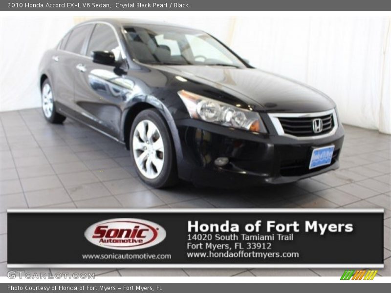 Crystal Black Pearl / Black 2010 Honda Accord EX-L V6 Sedan