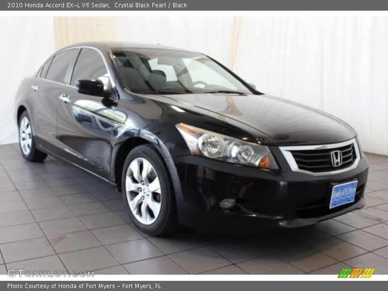 Crystal Black Pearl / Black 2010 Honda Accord EX-L V6 Sedan