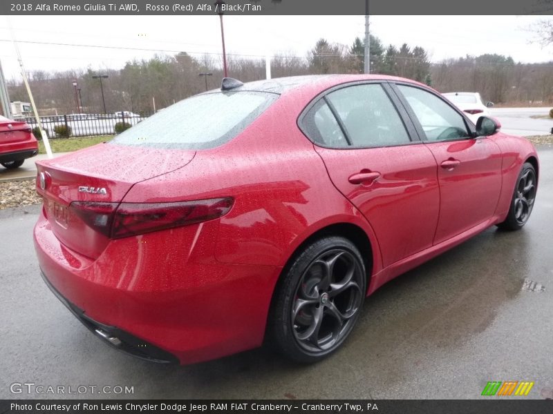 Rosso (Red) Alfa / Black/Tan 2018 Alfa Romeo Giulia Ti AWD