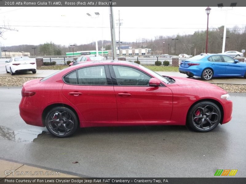 Rosso (Red) Alfa / Black/Tan 2018 Alfa Romeo Giulia Ti AWD