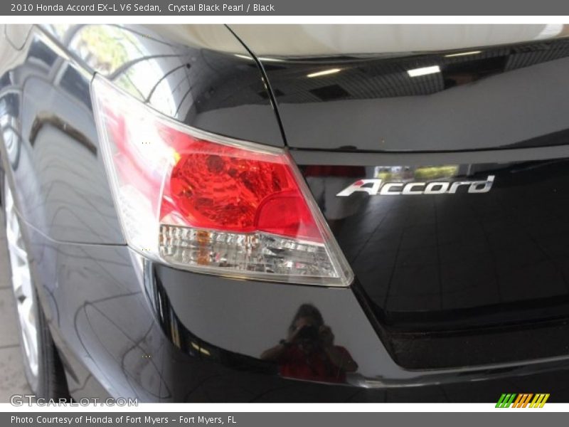 Crystal Black Pearl / Black 2010 Honda Accord EX-L V6 Sedan