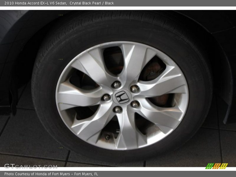 Crystal Black Pearl / Black 2010 Honda Accord EX-L V6 Sedan