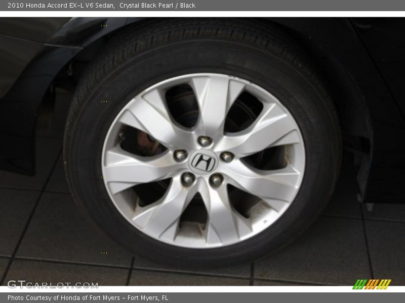 Crystal Black Pearl / Black 2010 Honda Accord EX-L V6 Sedan