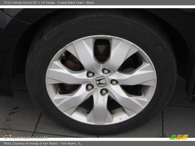 Crystal Black Pearl / Black 2010 Honda Accord EX-L V6 Sedan