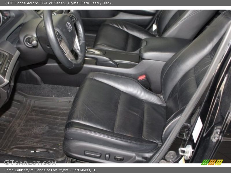 Crystal Black Pearl / Black 2010 Honda Accord EX-L V6 Sedan