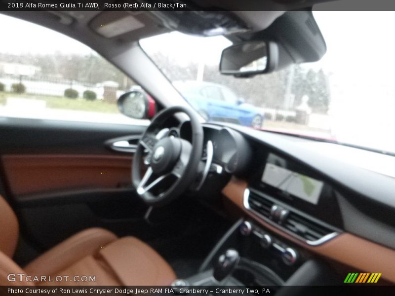 Rosso (Red) Alfa / Black/Tan 2018 Alfa Romeo Giulia Ti AWD