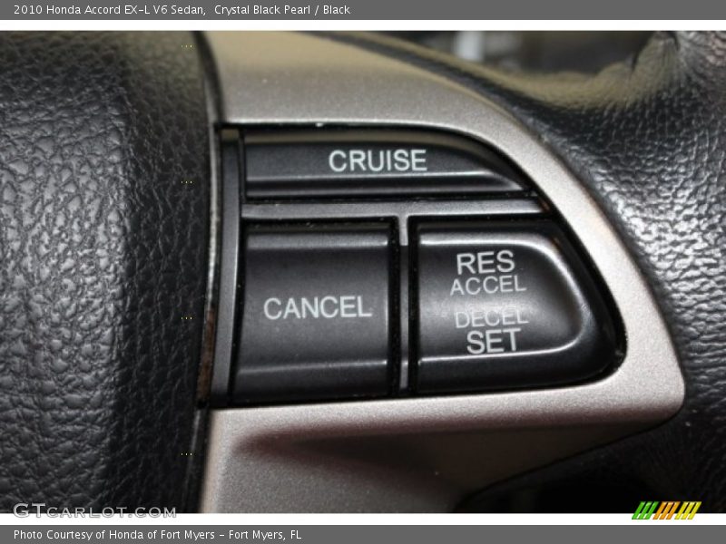 Crystal Black Pearl / Black 2010 Honda Accord EX-L V6 Sedan