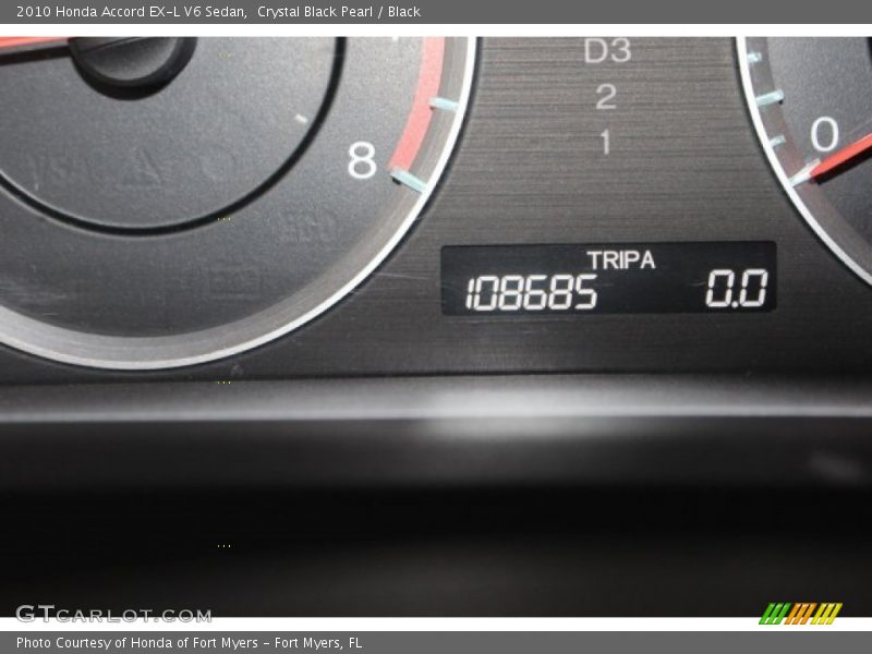 Crystal Black Pearl / Black 2010 Honda Accord EX-L V6 Sedan