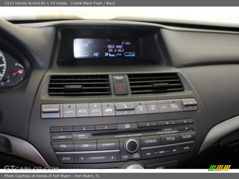 Crystal Black Pearl / Black 2010 Honda Accord EX-L V6 Sedan