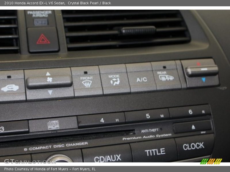 Crystal Black Pearl / Black 2010 Honda Accord EX-L V6 Sedan