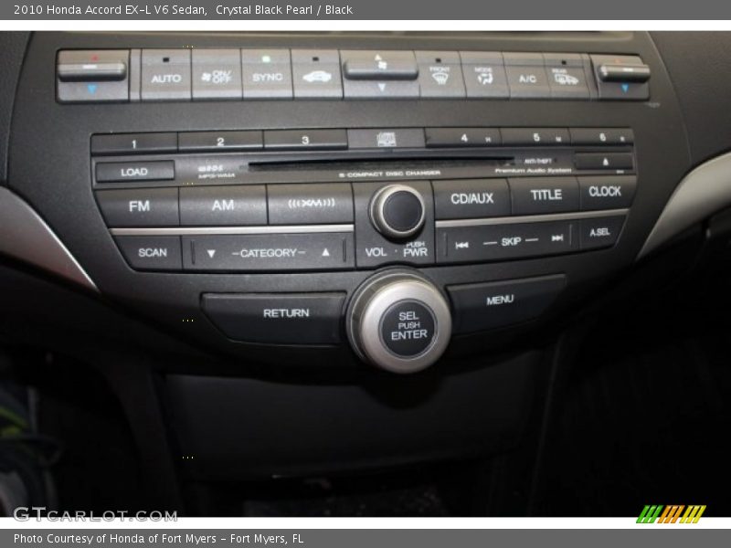 Crystal Black Pearl / Black 2010 Honda Accord EX-L V6 Sedan