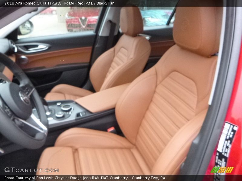 Rosso (Red) Alfa / Black/Tan 2018 Alfa Romeo Giulia Ti AWD