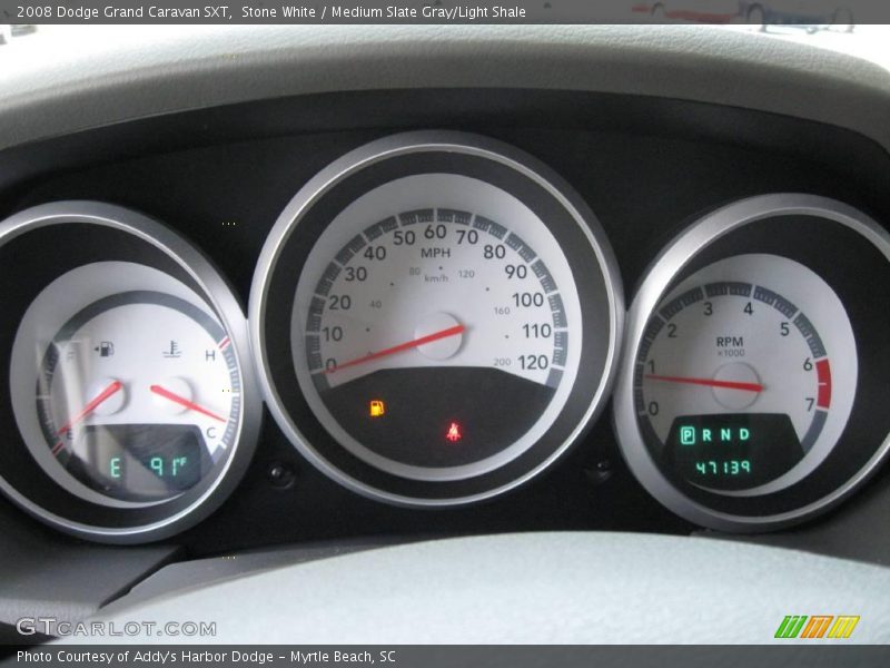 Stone White / Medium Slate Gray/Light Shale 2008 Dodge Grand Caravan SXT