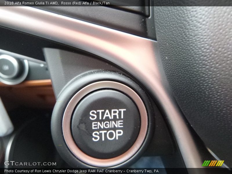 Rosso (Red) Alfa / Black/Tan 2018 Alfa Romeo Giulia Ti AWD