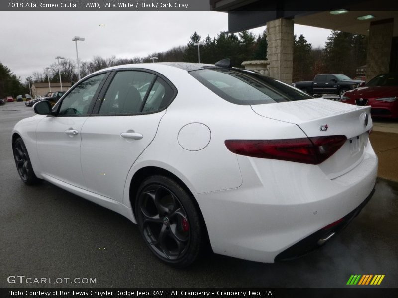 Alfa White / Black/Dark Gray 2018 Alfa Romeo Giulia Ti AWD