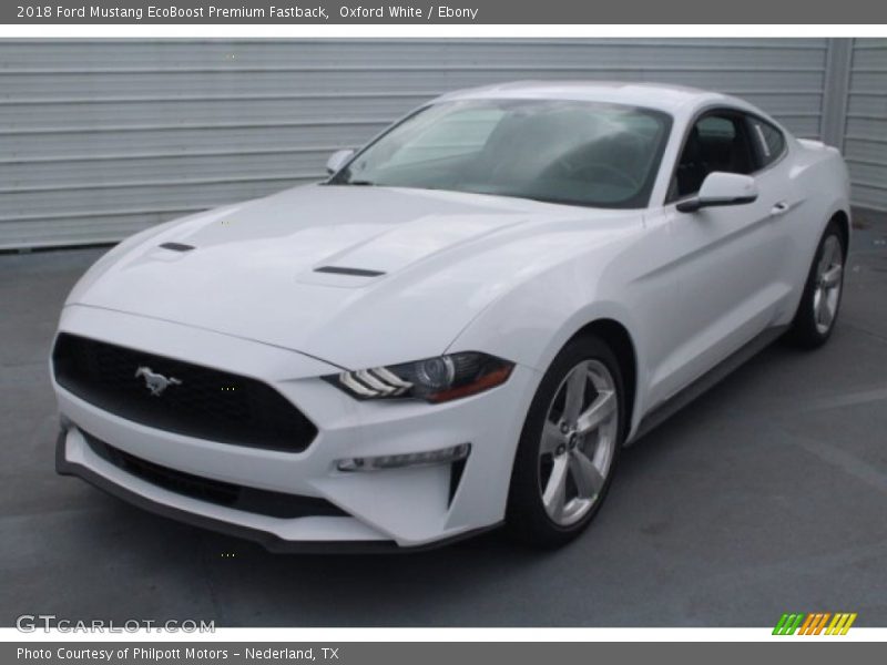 Oxford White / Ebony 2018 Ford Mustang EcoBoost Premium Fastback