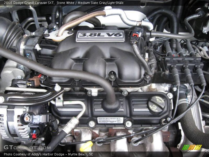 Stone White / Medium Slate Gray/Light Shale 2008 Dodge Grand Caravan SXT