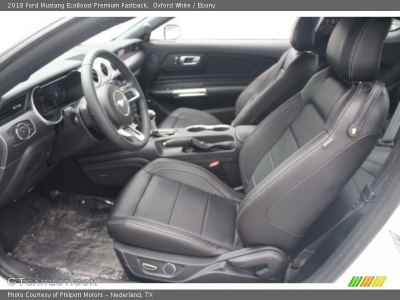 Oxford White / Ebony 2018 Ford Mustang EcoBoost Premium Fastback