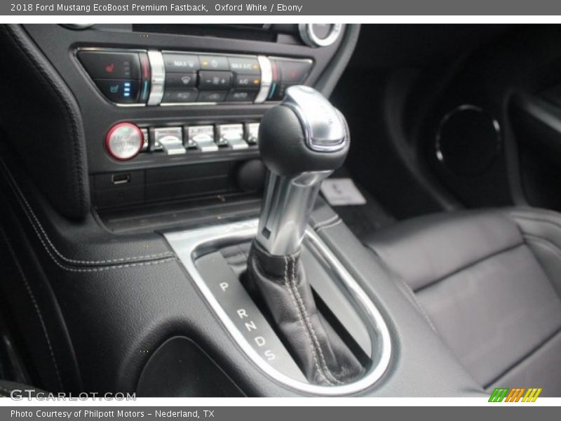 Oxford White / Ebony 2018 Ford Mustang EcoBoost Premium Fastback