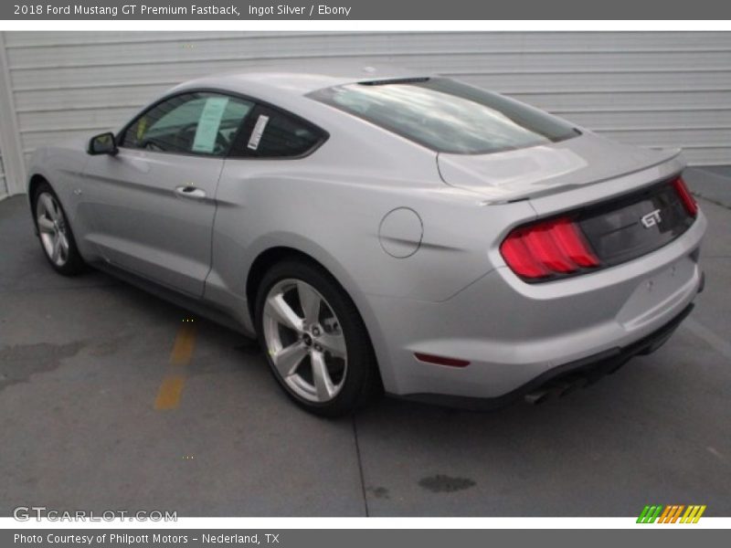 Ingot Silver / Ebony 2018 Ford Mustang GT Premium Fastback