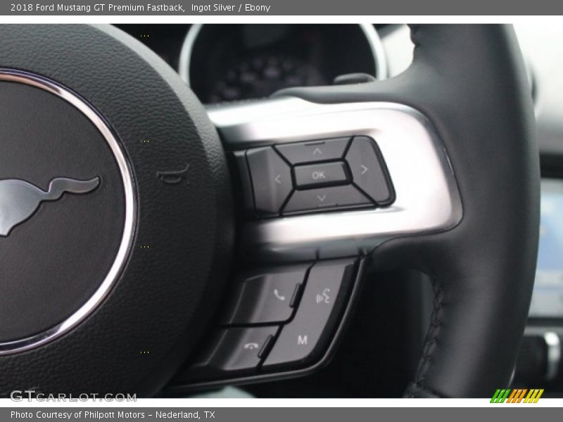 Ingot Silver / Ebony 2018 Ford Mustang GT Premium Fastback
