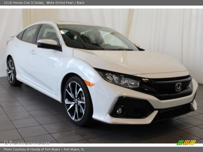 White Orchid Pearl / Black 2018 Honda Civic Si Sedan