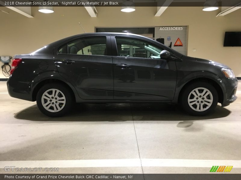 Nightfall Gray Metallic / Jet Black 2018 Chevrolet Sonic LS Sedan