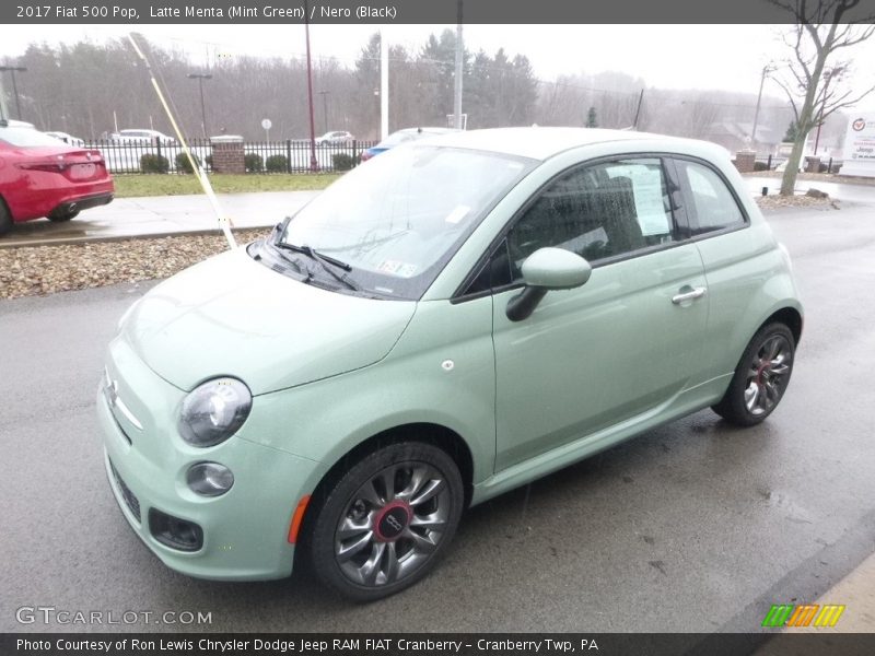 Latte Menta (Mint Green) / Nero (Black) 2017 Fiat 500 Pop